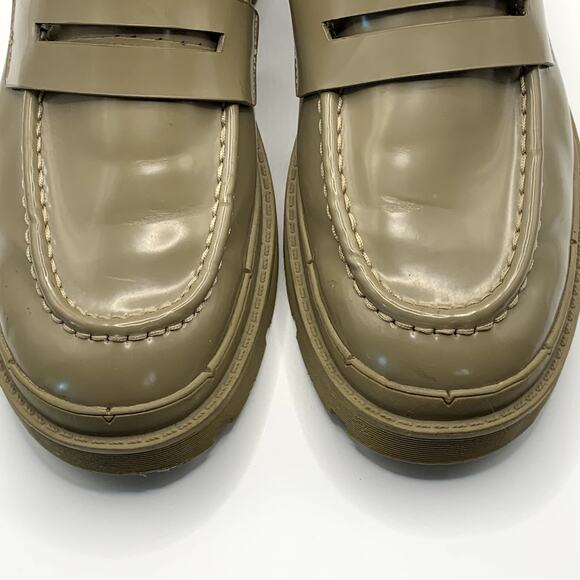 Zara Olive Green Loafers - Picture 4 of 15